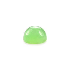CHRYSOPRASE PLAIN ROUND CAB (A/SEMI-MILKY) (CLEAN) 5X5MM 0.56 Cts.