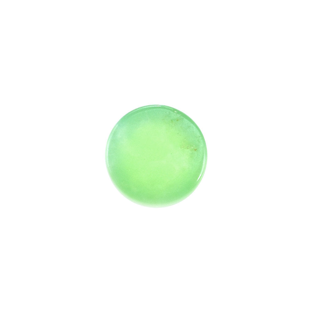 CHRYSOPRASE PLAIN ROUND CAB (A/SEMI-MILKY) (CLEAN) 5X5MM 0.56 Cts.