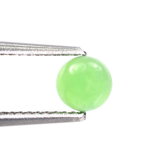 CHRYSOPRASE PLAIN ROUND CAB (A/SEMI-MILKY) (CLEAN) 5X5MM 0.56 Cts.
