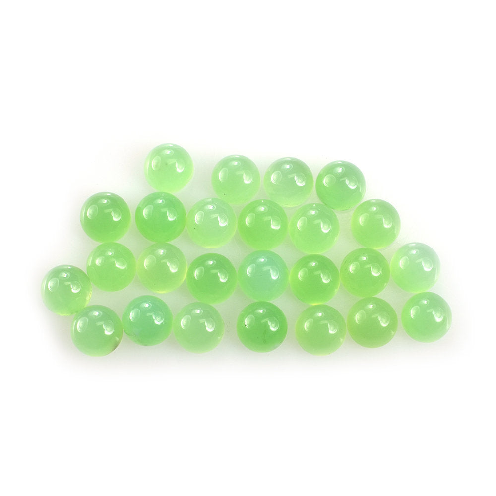 CHRYSOPRASE PLAIN ROUND CAB (A/SEMI-MILKY) (CLEAN) 5X5MM 0.56 Cts.