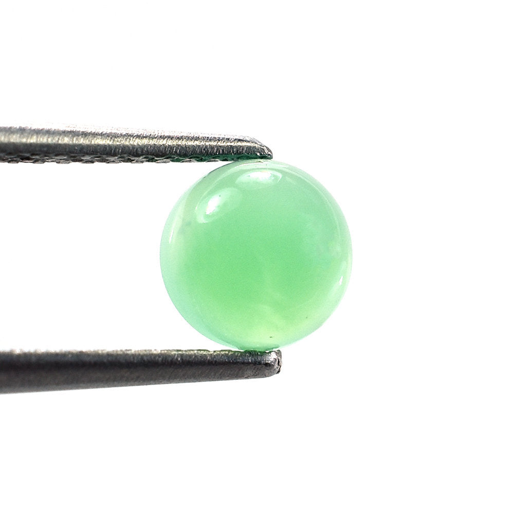 CHRYSOPRASE PLAIN ROUND CAB (AA/CEAN) (OPAQUE) 6X6MM 0.92 Cts.