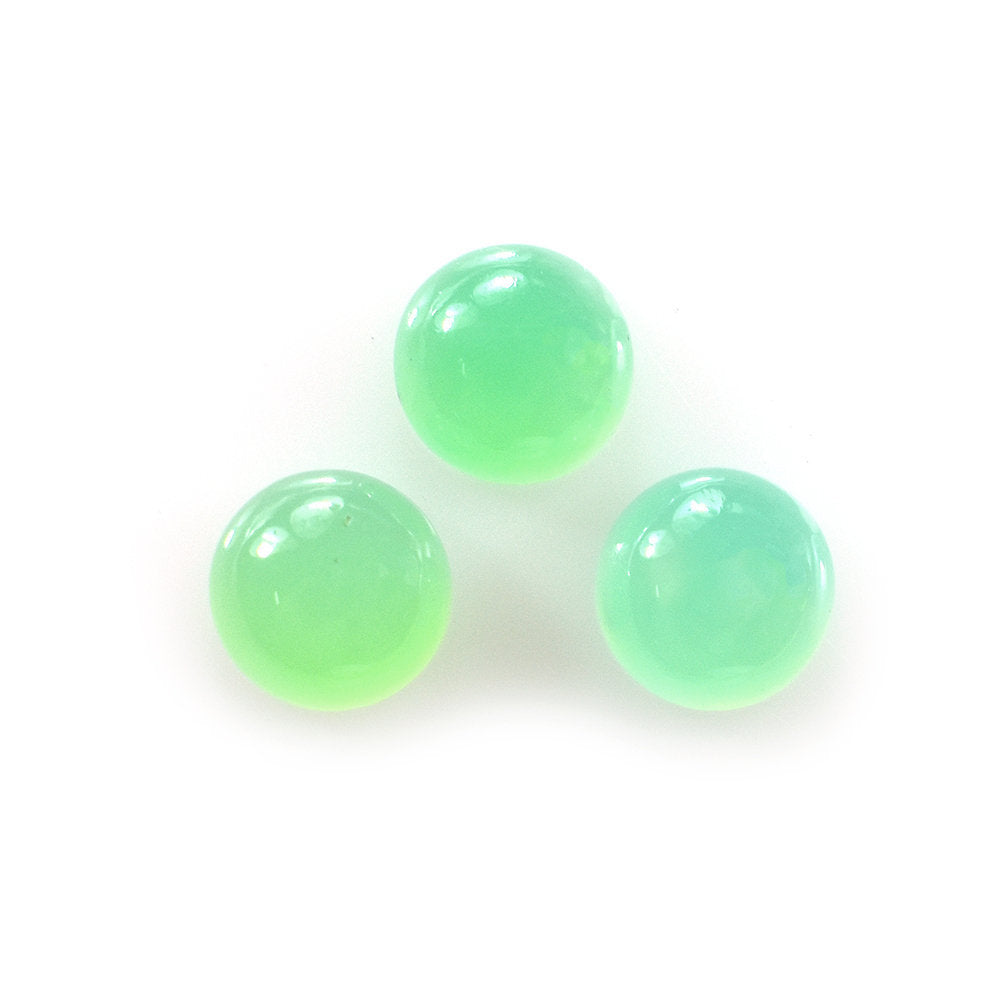 CHRYSOPRASE PLAIN ROUND CAB (AA/CEAN) (OPAQUE) 6X6MM 0.92 Cts.