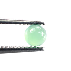CHRYSOPRASE PLAIN ROUND CAB (AA/SEMI-MILKY/CLEAN) 4.50X4.50MM 0.41 Cts.