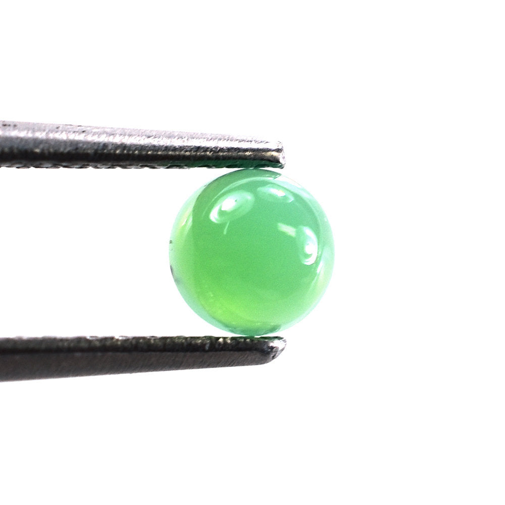 CHRYSOPRASE PLAIN ROUND CAB (AAA/DARK/CLEAN) 4.50X4.50MM 0.52 Cts.