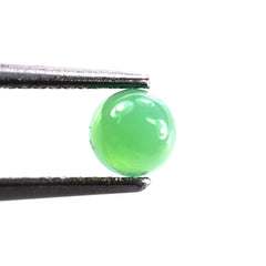 CHRYSOPRASE PLAIN ROUND CAB (AAA/DARK/CLEAN) 4.50X4.50MM 0.52 Cts.
