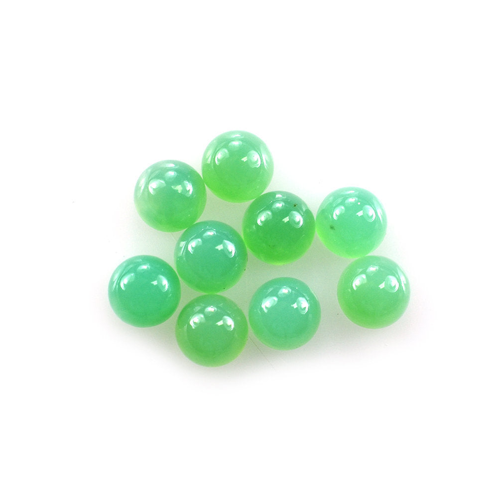 CHRYSOPRASE PLAIN ROUND CAB (AAA/DARK/CLEAN) 4.50X4.50MM 0.52 Cts.