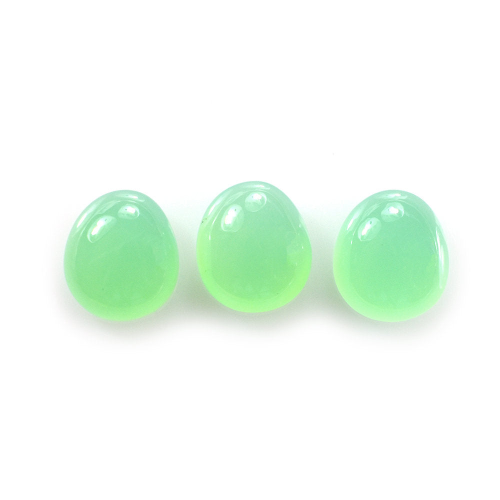CHRYSOPRASE PLAIN FANCY PEAR CAB (AAA/SEMI-MILKY/CLEAN) 9.30X8.20MM 2.42 Cts.
