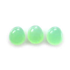 CHRYSOPRASE PLAIN FANCY PEAR CAB (AAA/SEMI-MILKY/CLEAN) 9.30X8.20MM 2.42 Cts.