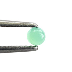 CHRYSOPRASE PLAIN ROUND CAB (AAA) (SEMI-MILKY) 3X3MM 0.15 Cts.