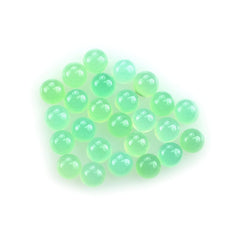 CHRYSOPRASE PLAIN ROUND CAB (AAA) (SEMI-MILKY) 3X3MM 0.15 Cts.