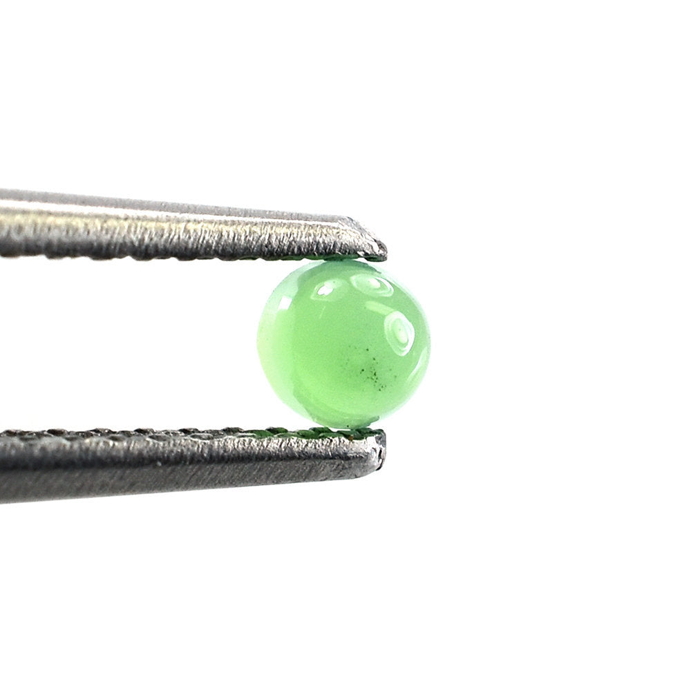 CHRYSOPRASE PLAIN ROUND CAB (AA/OPAQUE) (CLEAN) 3X3MM 0.15 Cts.