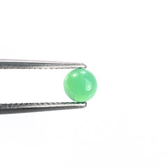 CHRYSOPRASE PLAIN ROUND CAB (AAA/MILKY) 5.00X5.00 MM 0.56 CTS