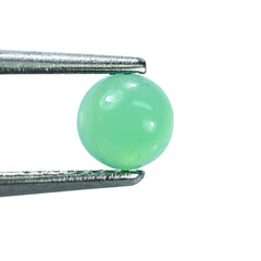 CHRYSOPRASE PLAIN ROUND CAB (AA) (SEMI MILKY) (SI) 5.00 MM 0.57 CTS