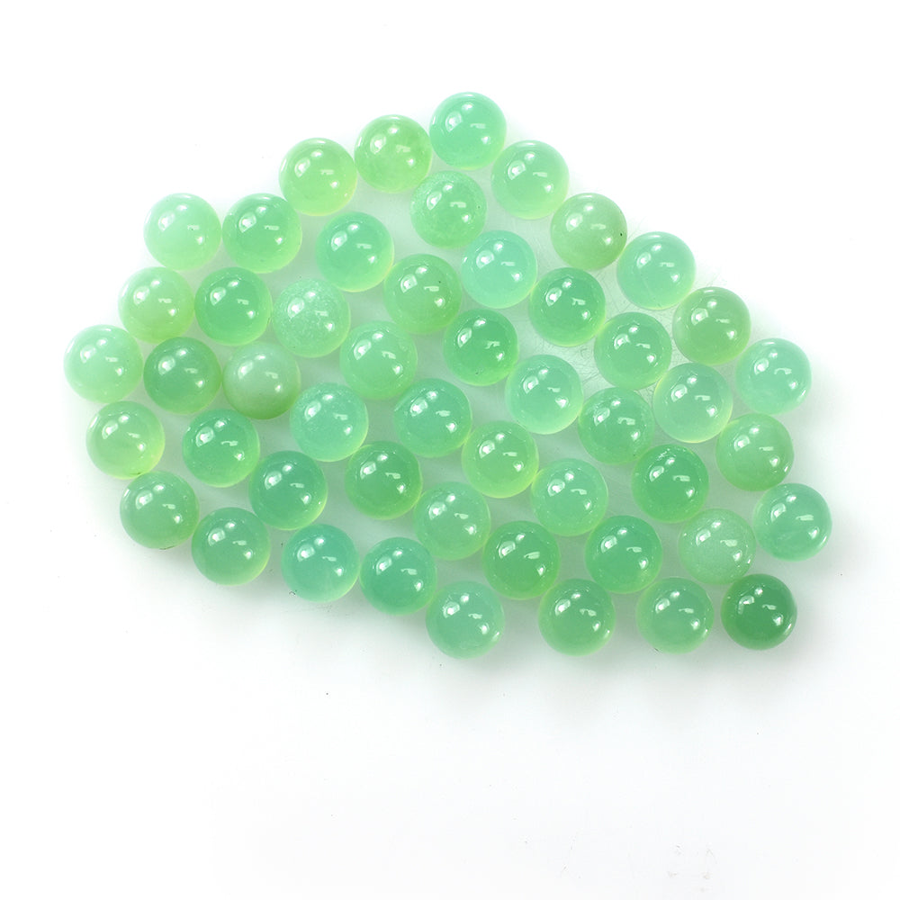 CHRYSOPRASE PLAIN ROUND CAB (AA) (SEMI MILKY) (SI) 5.00 MM 0.57 CTS