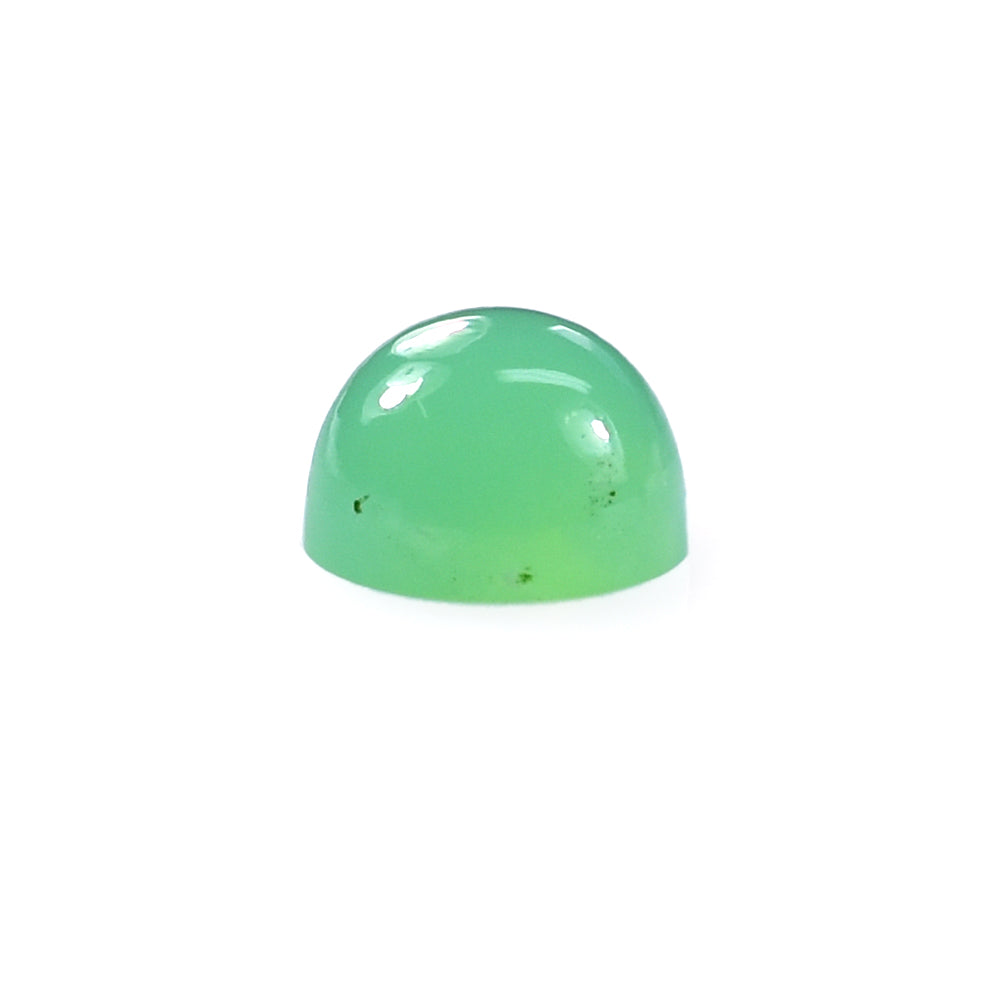 CHRYSOPRASE PLAIN ROUND CAB (AAA/MILKY/SI) 5.00X5.00 MM 0.56 CTS