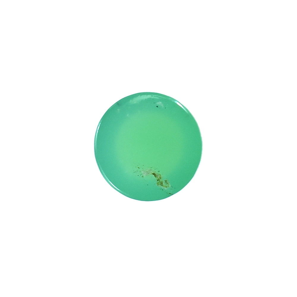 CHRYSOPRASE PLAIN ROUND CAB (AAA/MILKY/SI) 5.00X5.00 MM 0.56 CTS
