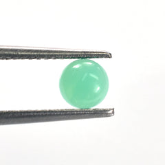 CHRYSOPRASE PLAIN ROUND CAB (GREEN) (AA/OPAQUE) 5.00X5.00 MM 0.44 CTS