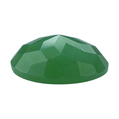 CHRYSOPRASE CHECKER ROUND CAB 14MM 6.19 Cts.