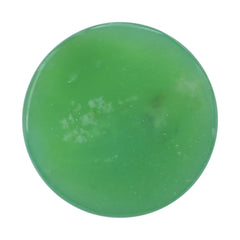 CHRYSOPRASE CHECKER ROUND CAB 14MM 6.19 Cts.