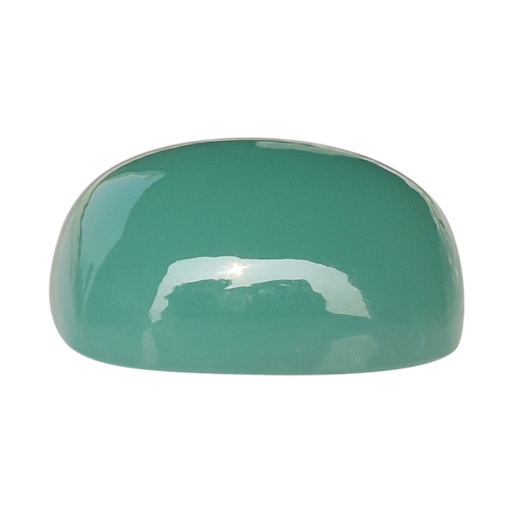 CHRYSOPRASE PLAIN CUSHION CAB (DARK/OPAQUE) 14.00X11.00 MM 8.55 Cts.