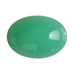 CHRYSOPRASE PLAIN OVAL CAB (DARK/OPAQUE) 14.00X10.00 MM 6.50 Cts.