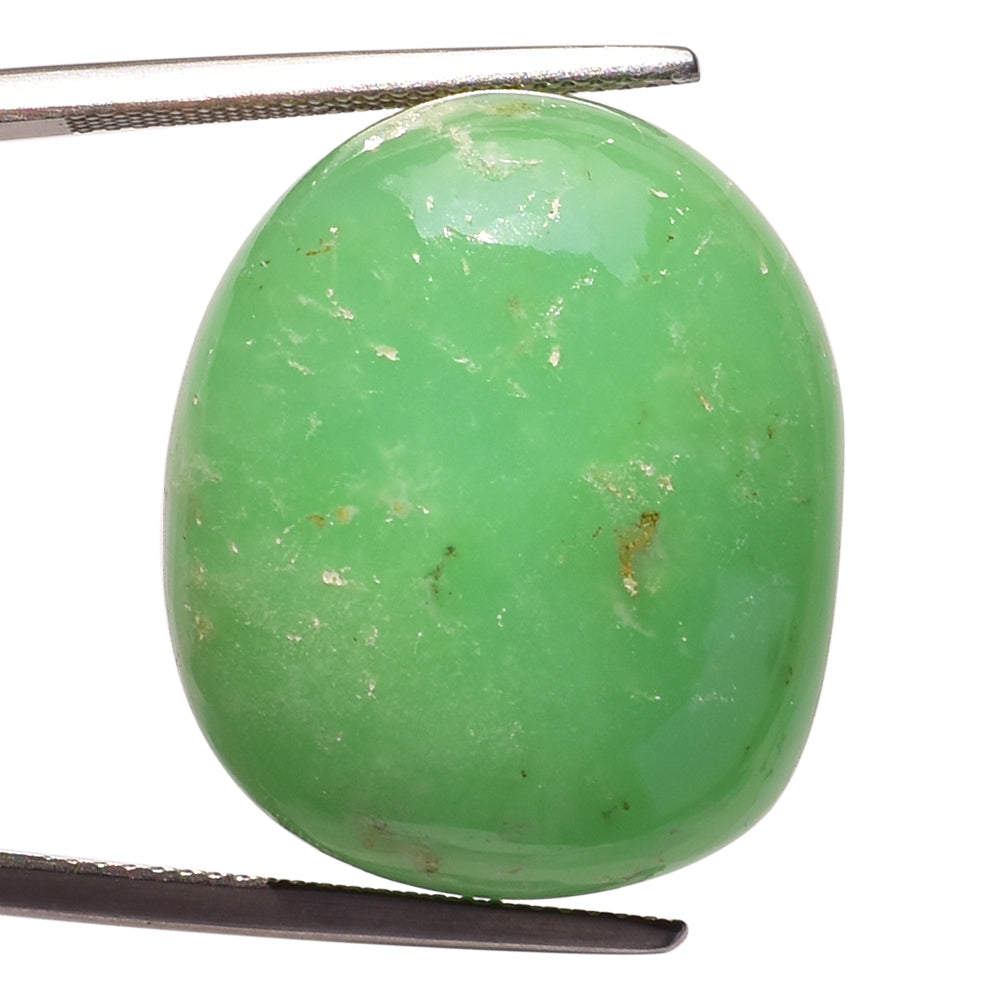 CHRYSOPRASE UNEVEN CAB 26X21MM 36.73 Cts.