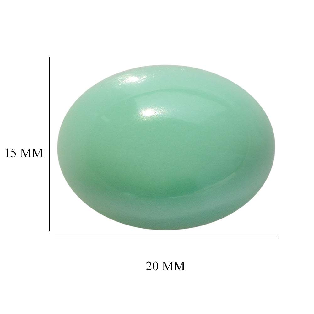 CHRYSOPRASE OVAL CAB 20X15MM 14.52 Cts.
