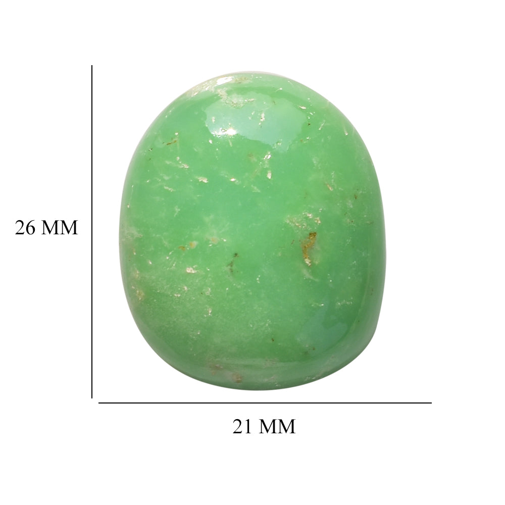 CHRYSOPRASE UNEVEN CAB 26X21MM 36.73 Cts.