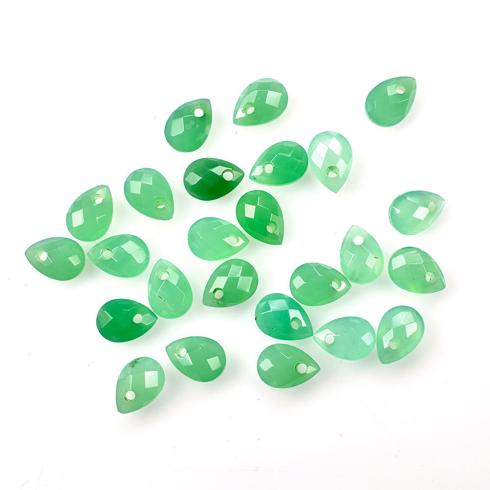CHRYSOPRASE BRIOLETTE PEAR (FULL DRILL) 7X5MM 0.71 Cts.