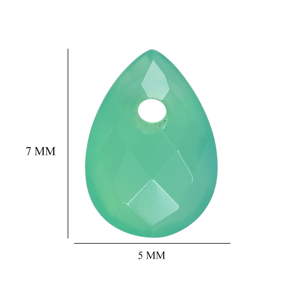CHRYSOPRASE BRIOLETTE PEAR (FULL DRILL) 7X5MM 0.71 Cts.