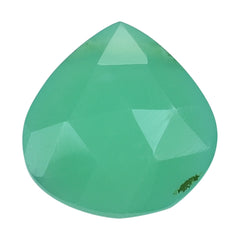 CHRYSOPRASE ROSE CUT BRIOLETTE HEART (FULL DRILL) 10MM 2.89 Cts.