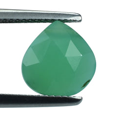 CHRYSOPRASE ROSE CUT BRIOLETTE HEART (FULL DRILL) 10MM 2.89 Cts.