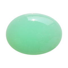 NATURAL CHRYSOPRASE FLAT OVAL CAB 20X15MM 10.90 Cts.