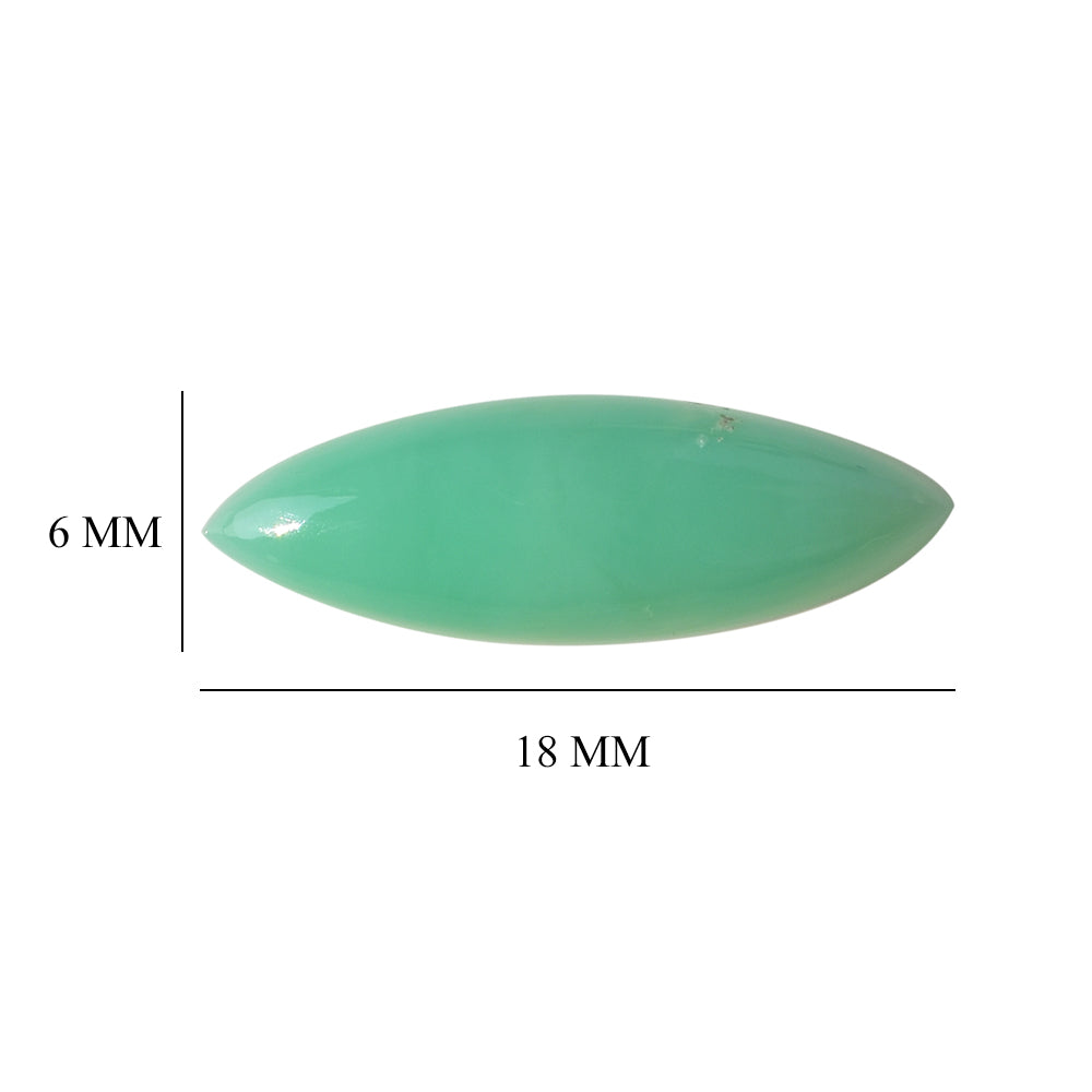 CHRYSOPRASE MARQUISE CAB 18X6MM 3.20 Cts.