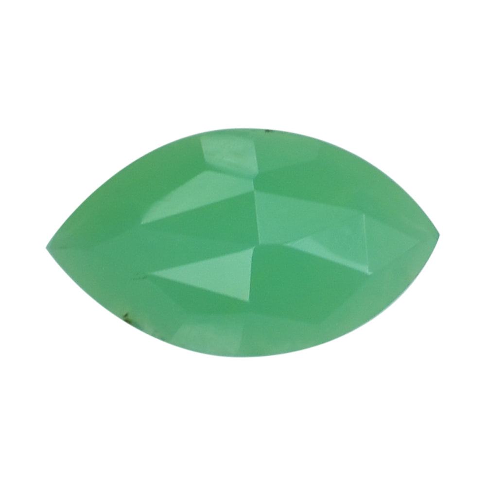 NATURAL CHRYSOPRASE ROSE CUT MARQUISE CAB 10X5.80MM 1.15 Cts.