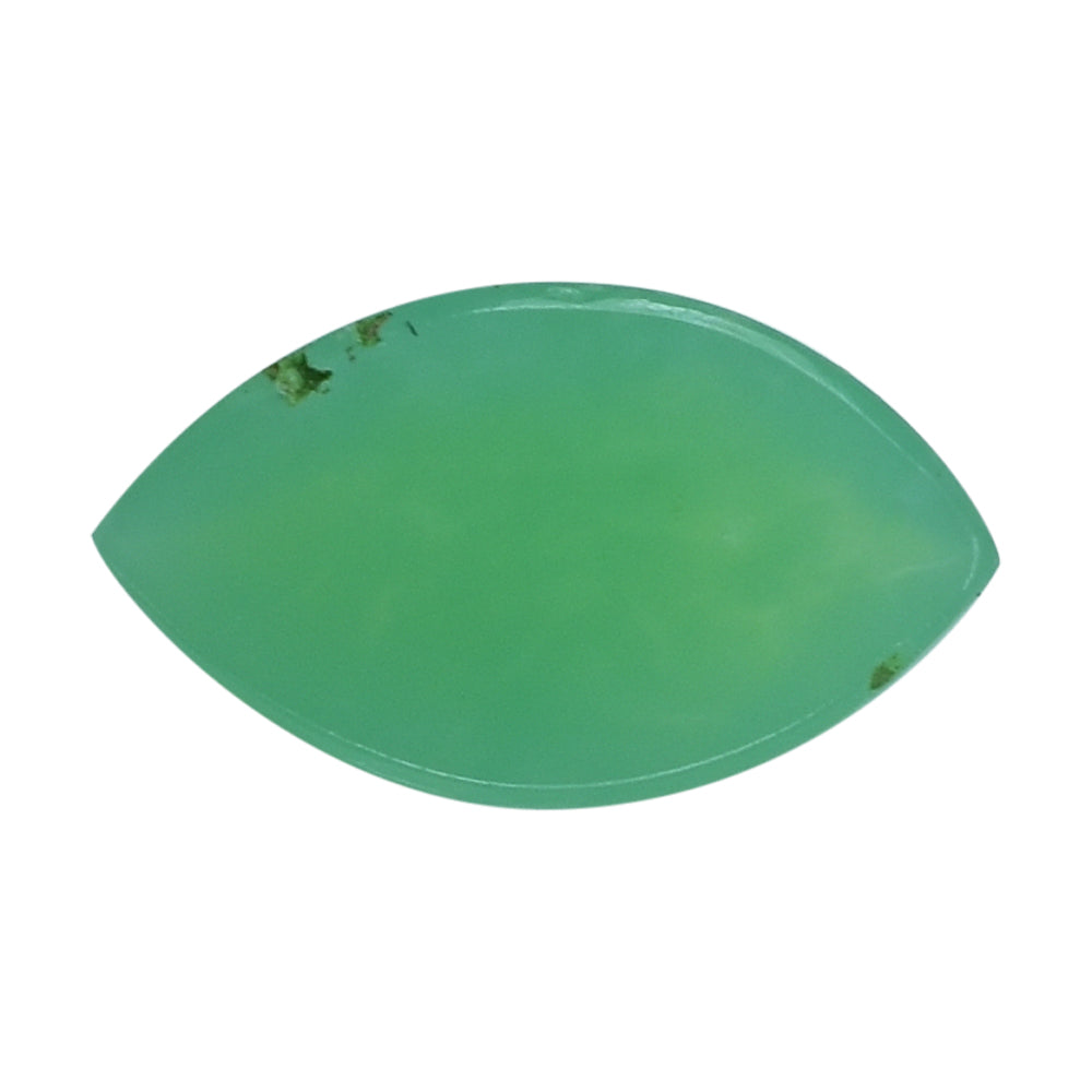 NATURAL CHRYSOPRASE ROSE CUT MARQUISE CAB 10X5.80MM 1.15 Cts.