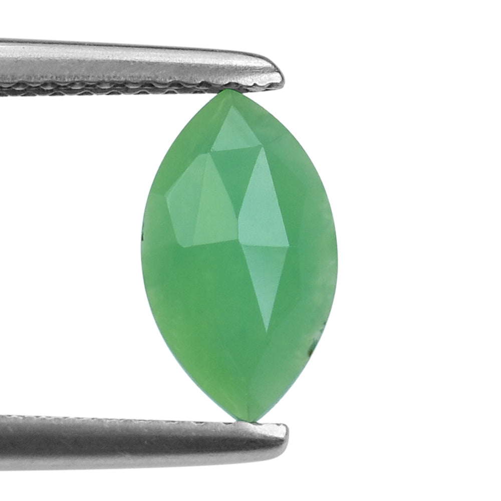 NATURAL CHRYSOPRASE ROSE CUT MARQUISE CAB 10X5.80MM 1.15 Cts.