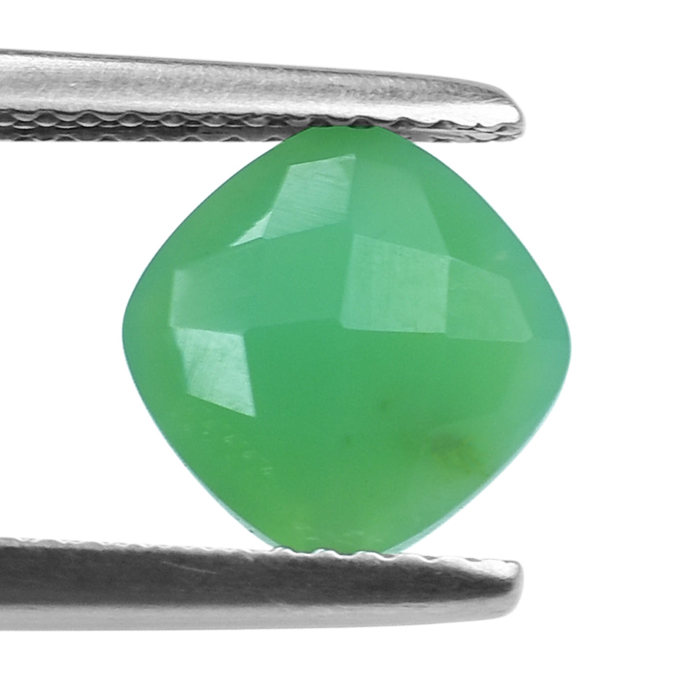 NATURAL CHRYSOPRASE IRREGULAR CUT BRIOLETTE CUSHION (H/D) 8.00MM 2.01 Cts.
