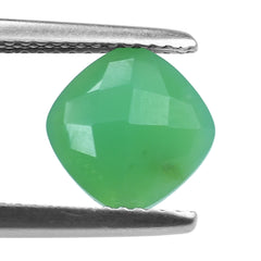 NATURAL CHRYSOPRASE IRREGULAR CUT BRIOLETTE CUSHION (H/D) 8.00MM 2.01 Cts.