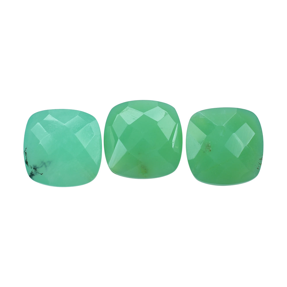 NATURAL CHRYSOPRASE IRREGULAR CUT BRIOLETTE CUSHION (H/D) 8.00MM 2.01 Cts.