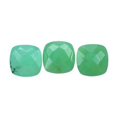 NATURAL CHRYSOPRASE IRREGULAR CUT BRIOLETTE CUSHION (H/D) 8.00MM 2.01 Cts.