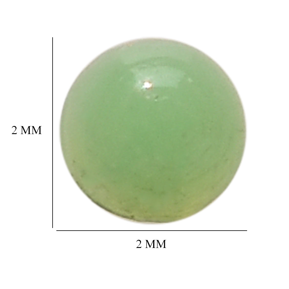 NATURAL CHRYSOPRASE ROUND CAB 2.00MM 0.06 Cts.