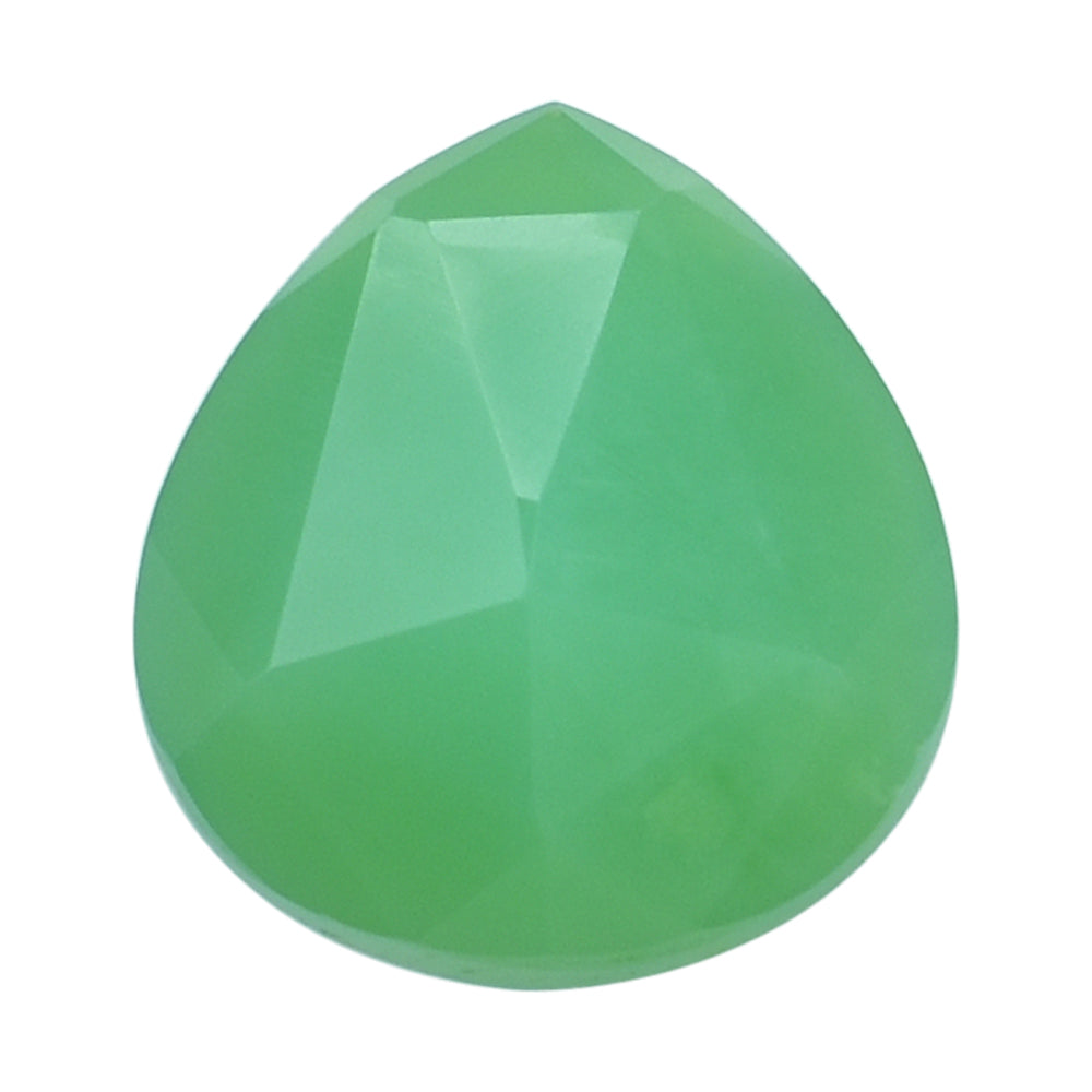 CHRYSOPRASE BRIOLETTE PEAR (FULL DRILL) 13X12MM 5.62 Cts.