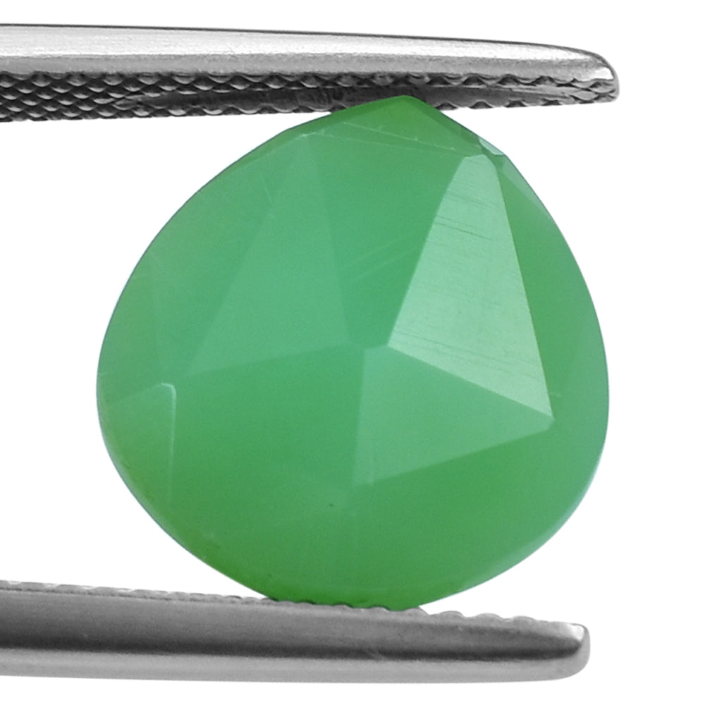 CHRYSOPRASE BRIOLETTE PEAR (FULL DRILL) 13X12MM 5.62 Cts.