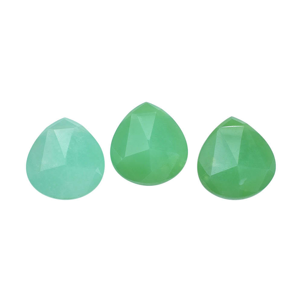 CHRYSOPRASE BRIOLETTE PEAR (FULL DRILL) 13X12MM 5.62 Cts.