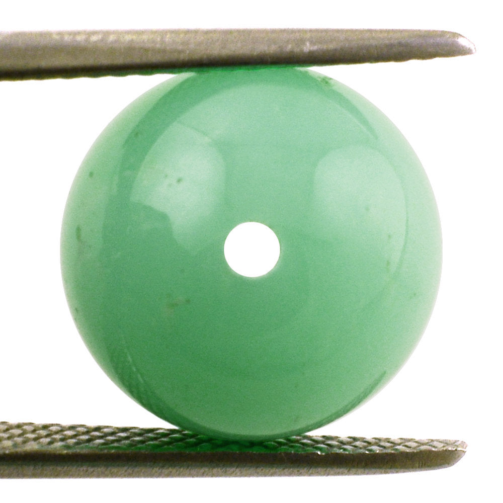 NATURAL MINT CHRYSOPRASE PLAIN BALLS (FULL DRILL 1.50MM) 12MM 10.77 Cts.