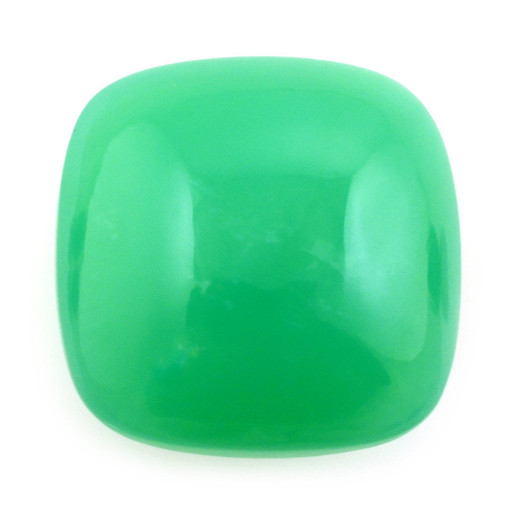 NATURAL CHRYSOPRASE LENTIL CUSHION 14MM 11.39 Cts.