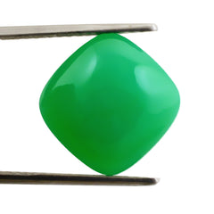 NATURAL CHRYSOPRASE LENTIL CUSHION 14MM 11.39 Cts.