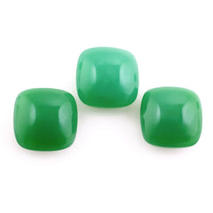 NATURAL CHRYSOPRASE LENTIL CUSHION 14MM 11.39 Cts.
