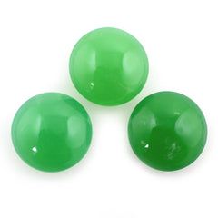 NATURAL CHRYSOPRASE LENTIL ROUND 10MM 3.33 Cts.